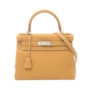 Hermès Vintage Pre-owned Laeder handvskor Yellow, Dam