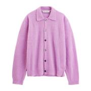 Our Legacy Rosa Ull Polo Cardigan med Krage Pink, Dam