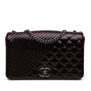 Chanel Vintage Pre-owned Laeder axelremsvskor Purple, Dam