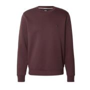 Boss Bordeaux Rund Hals Sweatshirt - Sharpe Red, Herr