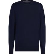 Tommy Hilfiger Blå Merinoulltröja Blue, Herr