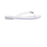 Casadei Silver Flip Flops Gray, Dam