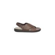 Cerruti 1881 Platta sandaler med justerbar spänne stängning Brown, Her...