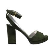 Ines De La Fressange Paris Laura platåsandal i khaki mocka Green, Dam