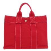 Hermès Vintage Pre-owned Canvas handvskor Red, Dam