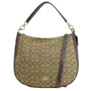 Coach Pre-owned Pre-owned Canvas axelremsvskor Brown, Dam