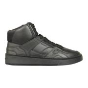 Bally Svarta Sneakers Mid-Calf Plain Black, Herr