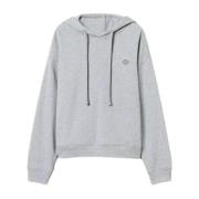 Twinset Grå Hoodies med Frontlogo Gray, Dam