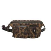 Claris Virot Leopard Bältesväska Crossbody Stil Brown, Dam