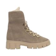 Cerruti 1881 Snörning Läder Ankelboots Beige, Dam