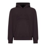 Givenchy Logo-präglad Hoodie med dragsko Purple, Herr