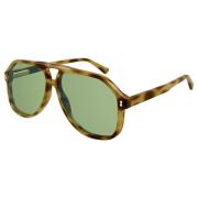 Gucci Stiliga solglasögon i Havana/Green acetat Multicolor, Herr