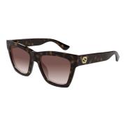 Gucci Brun Skugga Solglasögon Brown, Dam