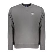 North Sails Grå Långärmad Sweatshirt med Logotyp Gray, Dam