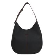 Tod's Svart Di Bag Hobo Stil Black, Dam