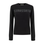 MC2 Saint Barth Mjuk Pullover med Broderi Black, Dam