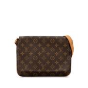 Louis Vuitton Vintage Pre-owned Canvas axelremsvskor Brown, Dam