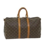 Louis Vuitton Vintage Pre-owned Canvas handvskor Brown, Dam