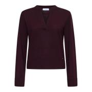 Kaos Bordeaux Sweaters Kollektion Red, Dam