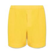 Issey Miyake Veckade shorts Yellow, Herr