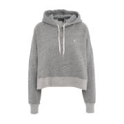 Polo Ralph Lauren Hoodie med logobroderi Gray, Dam