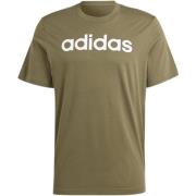 Adidas Essentials Linear Broderad Logga T-shirt Grön Green, Herr