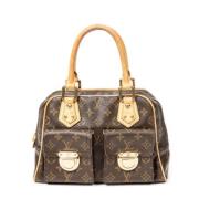 Louis Vuitton Vintage Pre-owned Belagd canvas handvskor Brown, Dam