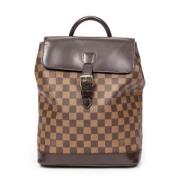 Louis Vuitton Vintage Pre-owned Belagd canvas axelremsvskor Brown, Dam