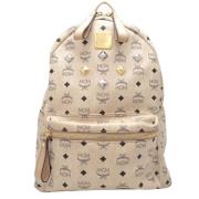 MCM Pre-owned Pre-owned Canvas ryggsckar Beige, Dam