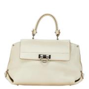 Salvatore Ferragamo Pre-owned Pre-owned Laeder handvskor White, Dam