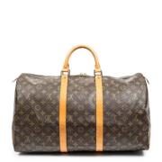 Louis Vuitton Vintage Pre-owned Belagd canvas handvskor Brown, Dam