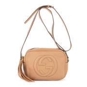 Gucci Vintage Pre-owned Laeder axelremsvskor Beige, Dam