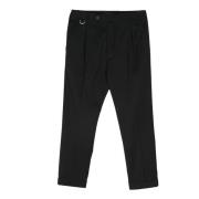 Low Brand Svarta Riviera Ullbyxor Slim-Fit Black, Herr