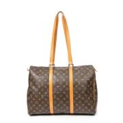 Louis Vuitton Vintage Pre-owned Belagd canvas axelremsvskor Brown, Dam