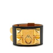 Hermès Vintage Pre-owned Laeder armband Yellow, Herr