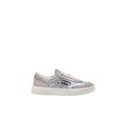 Ghoud Glitter Läder Sneakers Gray, Dam