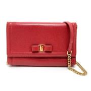 Salvatore Ferragamo Pre-owned Pre-owned Laeder axelremsvskor Red, Dam