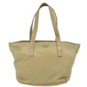 Prada Vintage Pre-owned Tyg prada-vskor Beige, Dam