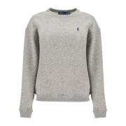 Polo Ralph Lauren Avslappnad passform broderad sweatshirt Gray, Dam