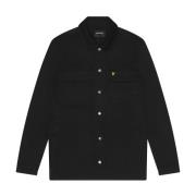 Lyle & Scott Cord Overshirt för Män Black, Herr