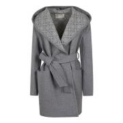 Tory Burch Grå Yllekappa Aw24 Gray, Dam