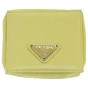 Prada Vintage Pre-owned Laeder plnbcker Yellow, Dam