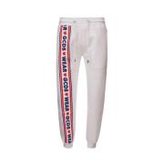 Gcds Vita Sweatpants med Logo White, Herr