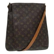 Louis Vuitton Vintage Pre-owned Canvas axelremsvskor Brown, Dam