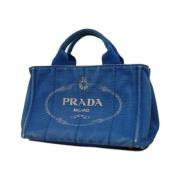 Prada Vintage Pre-owned Canvas prada-vskor Blue, Dam