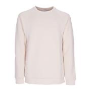 Adidas Vit Crew Neck Sweatshirt med Ikoniskt Logotyp Pink, Herr