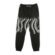 Octopus Svarta Sweatpants för Män Black, Herr