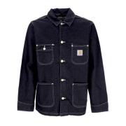 Carhartt Wip Svart Denimjacka Klassisk Stil Black, Herr