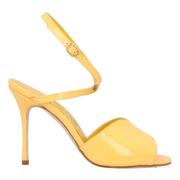 Manolo Blahnik Laeder klackskor Yellow, Dam