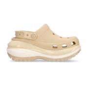 Crocs Klassisk Mega Crush Mul Clog Beige, Dam